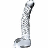 Icicles Hand Blown Clear Glass Dildo
