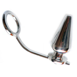 Metalhard Cock Ring With Butt Plug 45X50MM