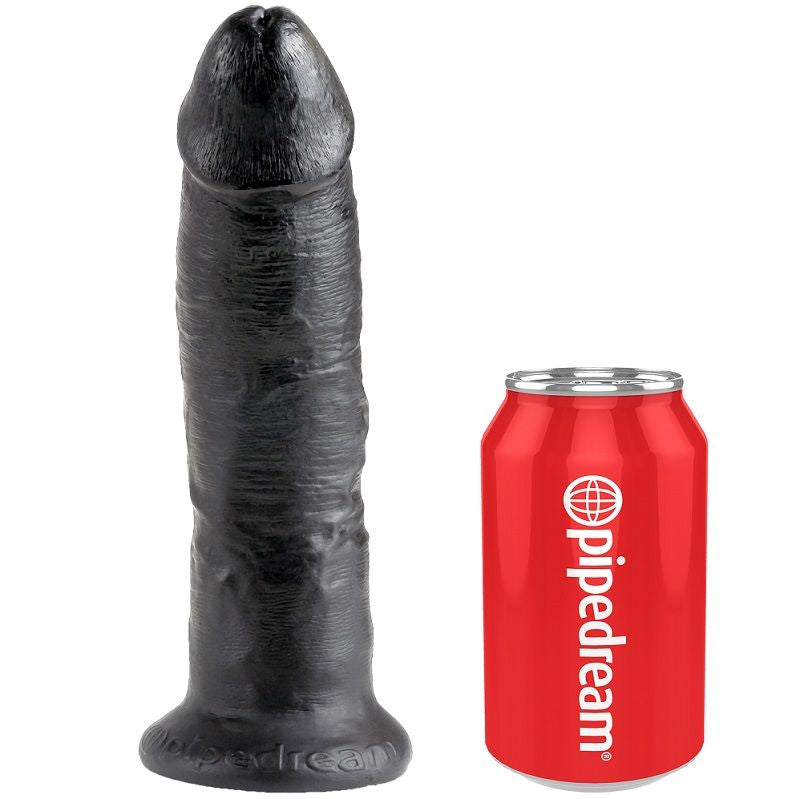 King Cock and Harness 9inch Black Dildo