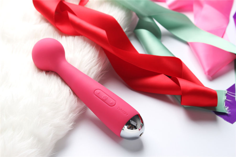 Svakom Emma Mini Wand Massager Vibrator Plum Red