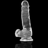 Dildo-Xray Clear Cock With Balls-18.5cm X 3.8cm