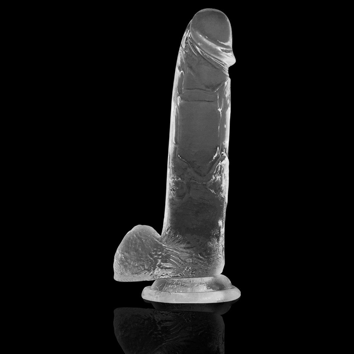 Dildo-Xray Clear Cock With Balls-22cm X 4.6cm