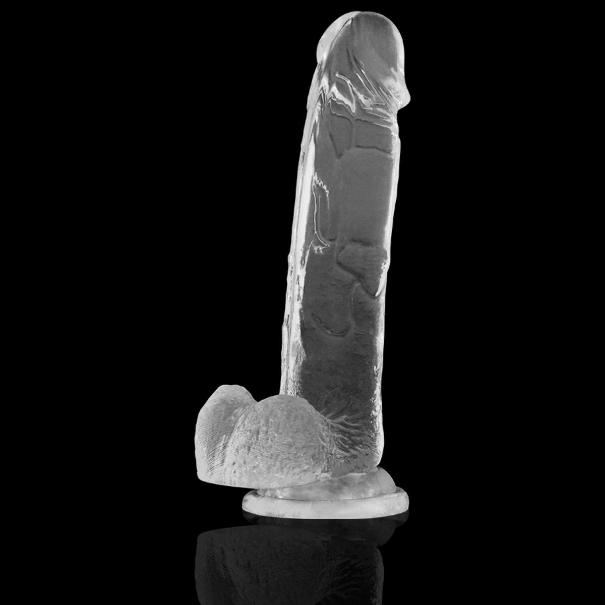 Dildo-Xray Clear Cock With Balls-22cm X 4.6cm