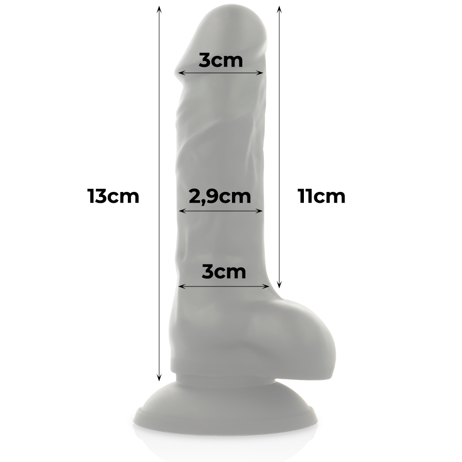 Dildo-Cock Miller Silicone Super-Bendy Black Dildo 13X3 Cm