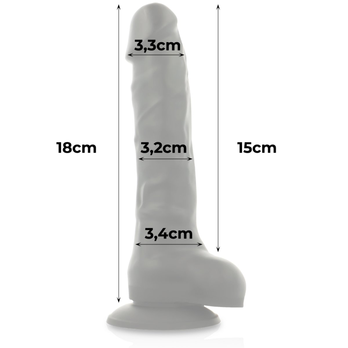 Cock Miller Silicone Super-Bendy Black Dildo 18X3.1cm