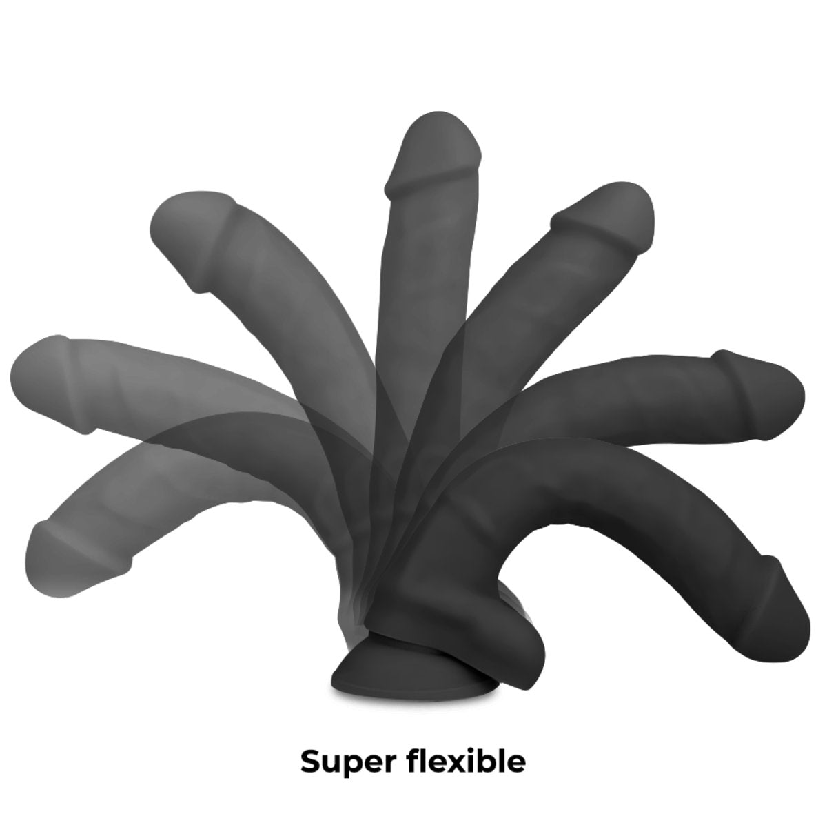 Cock Miller Silicone Super-Bendy Black Dildo 18X3.1cm