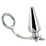 Metalhard Cock Ring With Butt Plug 45X50MM