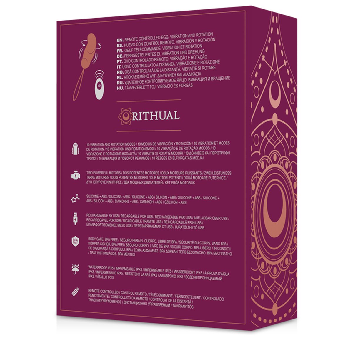 Egg-Rithual Esha Remote Controlled Egg Stimulator Rotation + Vibration