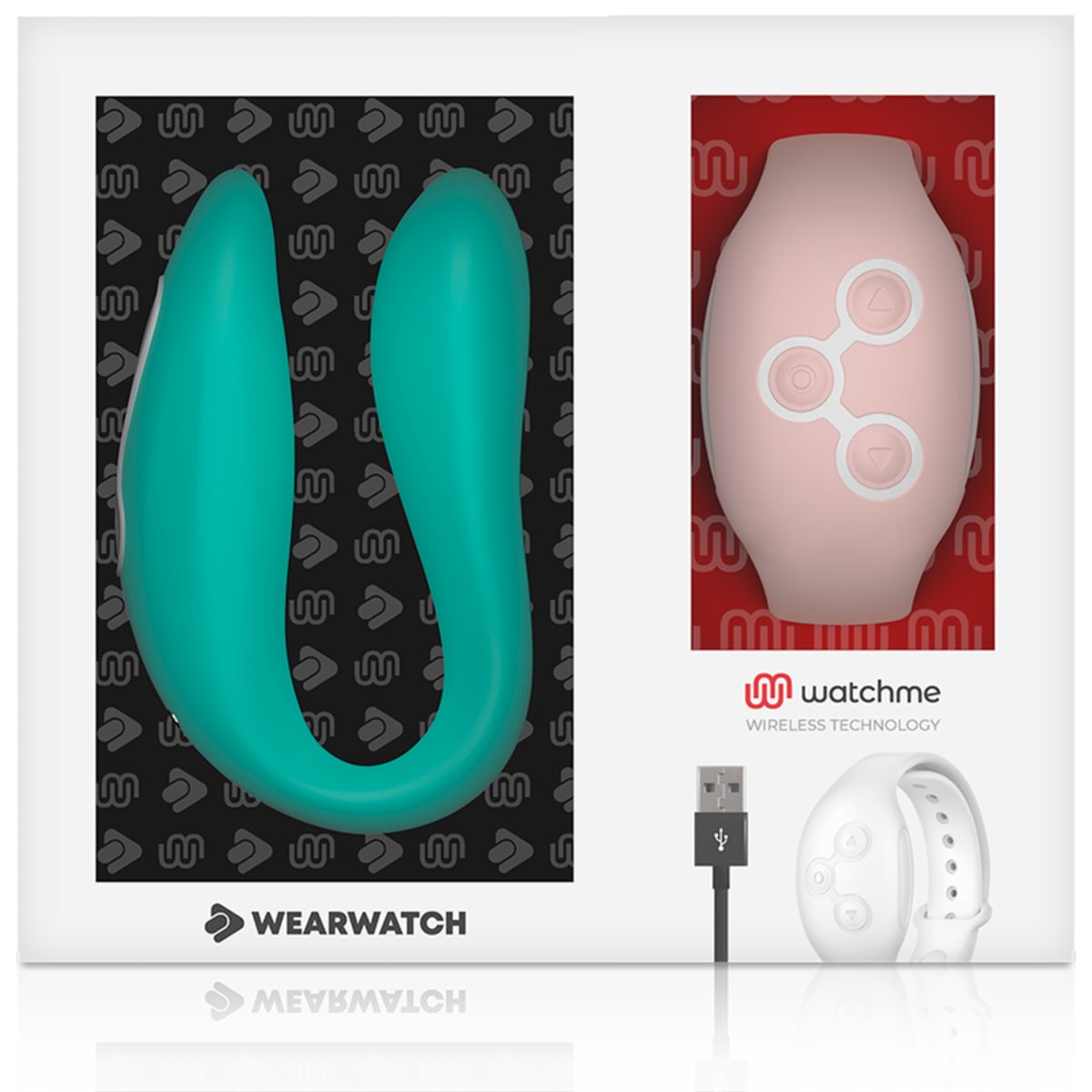 Watchme Wearwatch Dual Pleasure Couples Vibrator Wireless Technology Light