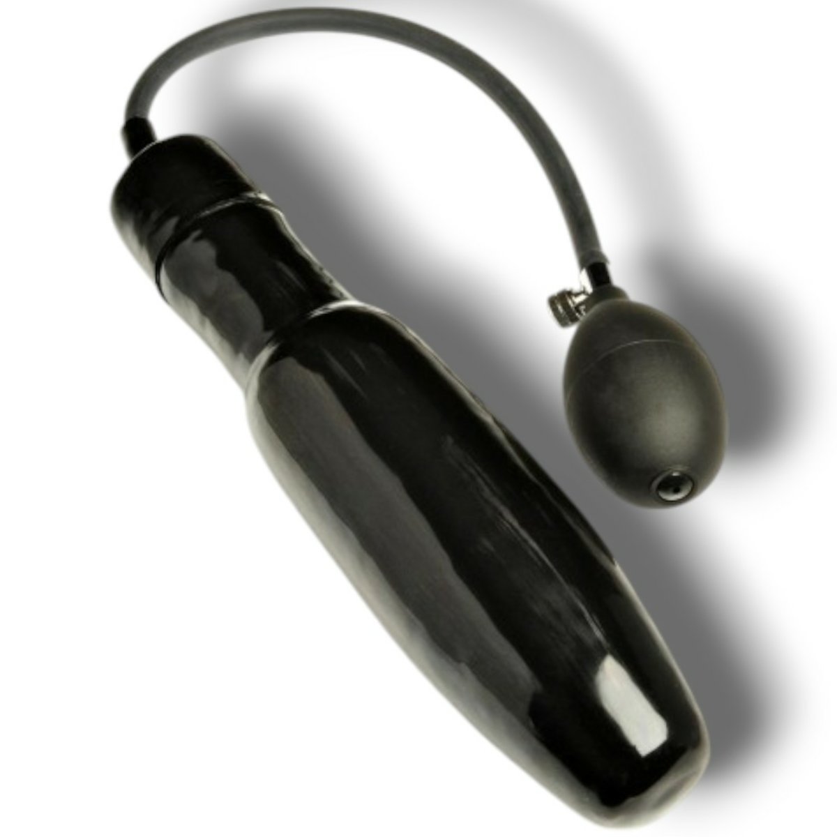 Dildo-Inflatable Black Truncheon Dildo Solid