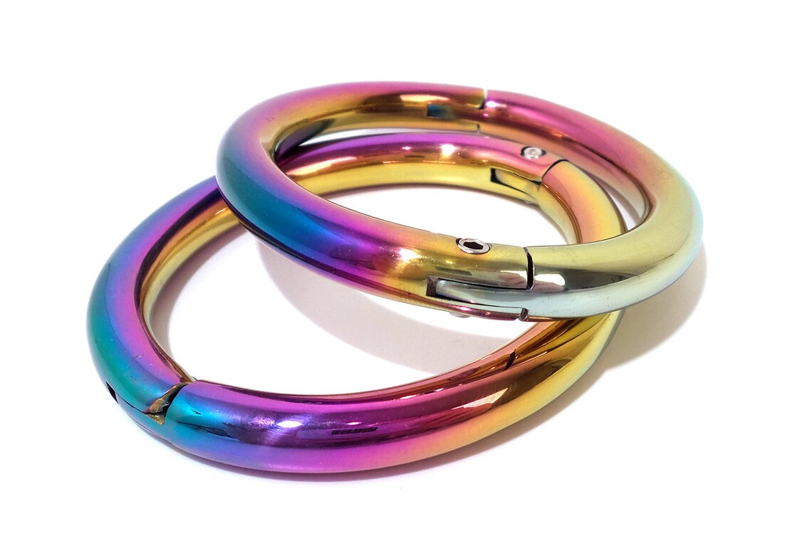 Rainbow Steel Eternity Cuff