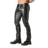 TOF Kinky Faux Leather Jeans Black