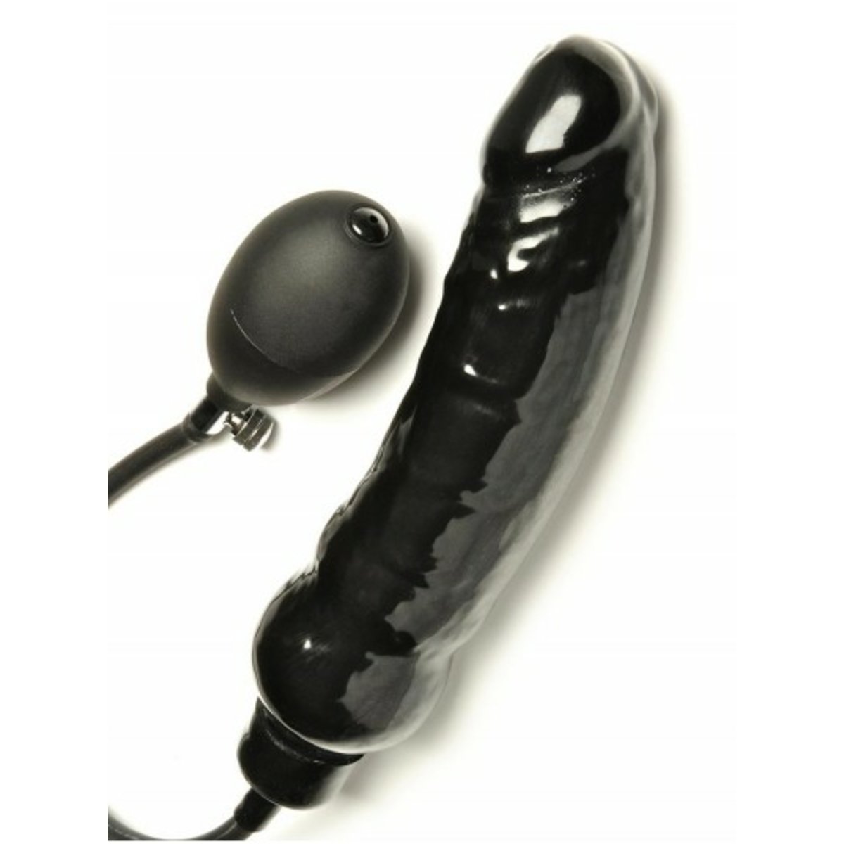 Dildo-Large Inflatable Black Dildo Solid
