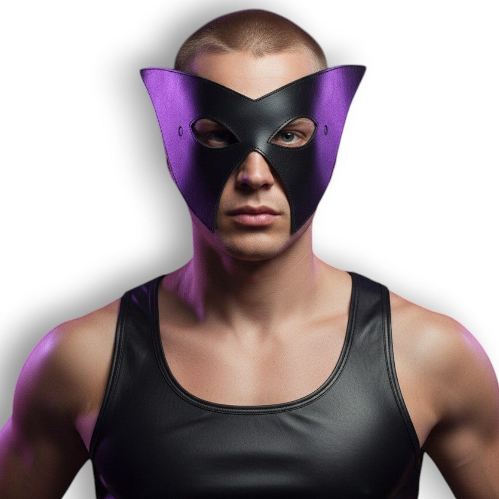Soft Leather Demon Mask MTO