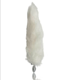 Light-up Tail with Steel Butt-Plug  White