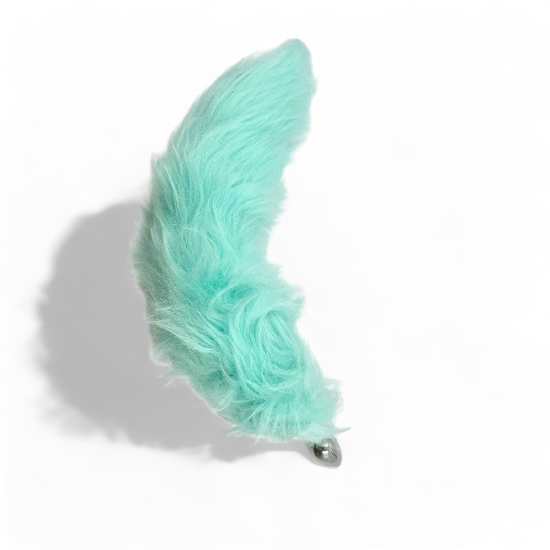 Light-up Tail with Steel Butt-Plug  Mint Green