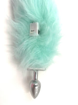 Light-up Tail with Steel Butt-Plug  Mint Green