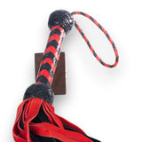 Leather & Suede Flogger Black & Red