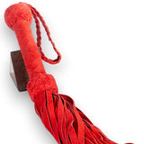 Suede  Leather Flogger Red