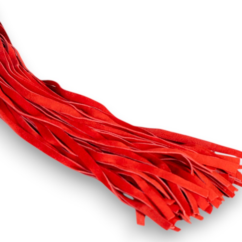 Suede  Leather Flogger Red