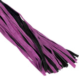 Suede Leather Flogger Black & Purple