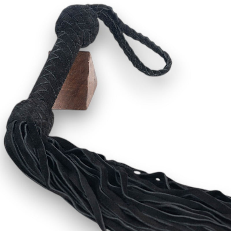 Suede Leather Flogger Black