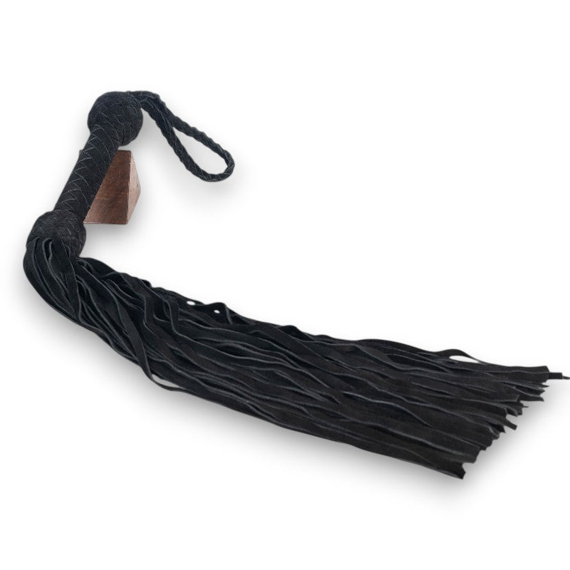 Suede Leather Flogger Black