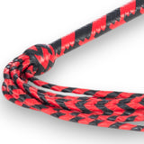 Long Handle Leather Cat-O-Nine Tails Red &