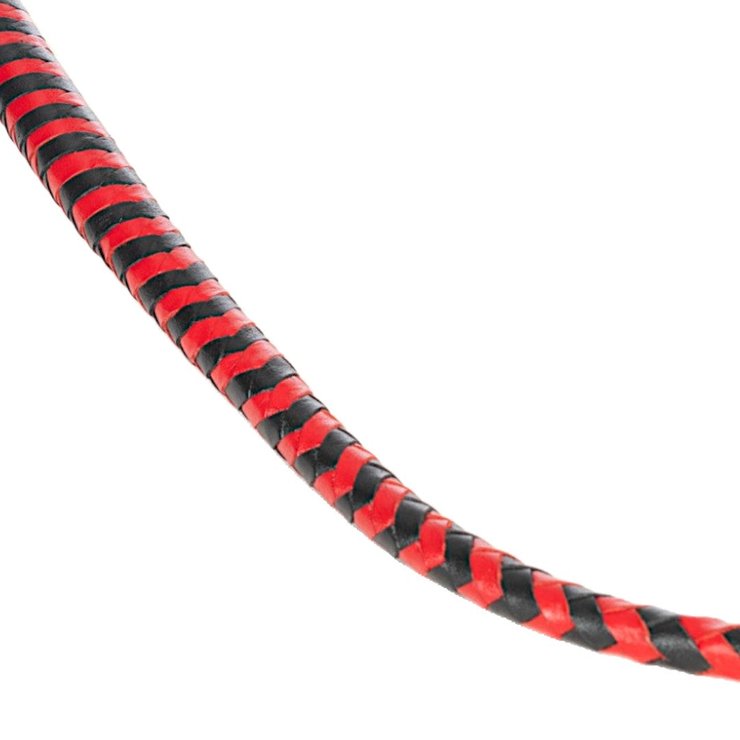 Leather Single Tail Whip Red &