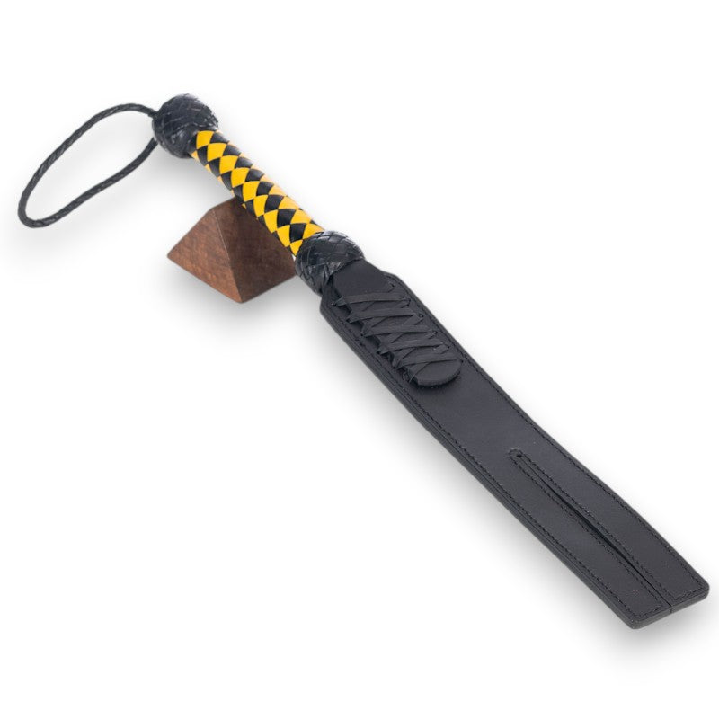 Plaited Leather Handle Tawse Yellow &