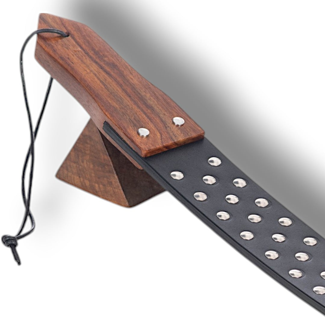 Wood Handle Studded Leather Tawse