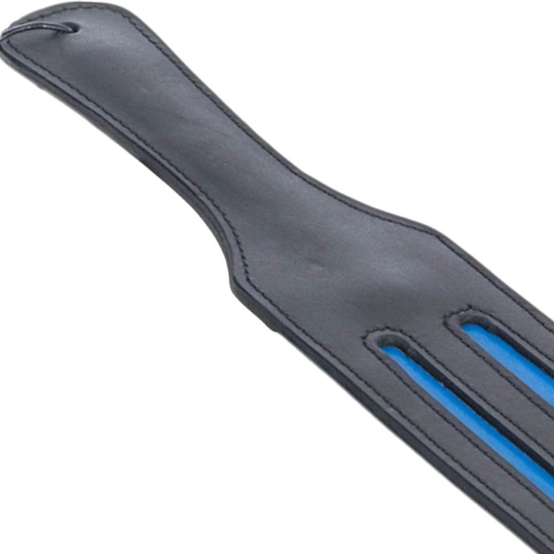 Long Leather Paddle Duo Stripes Blue