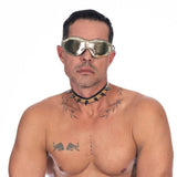 Metallic Leather  Blind Fold-Padded & Leather Lined M2O