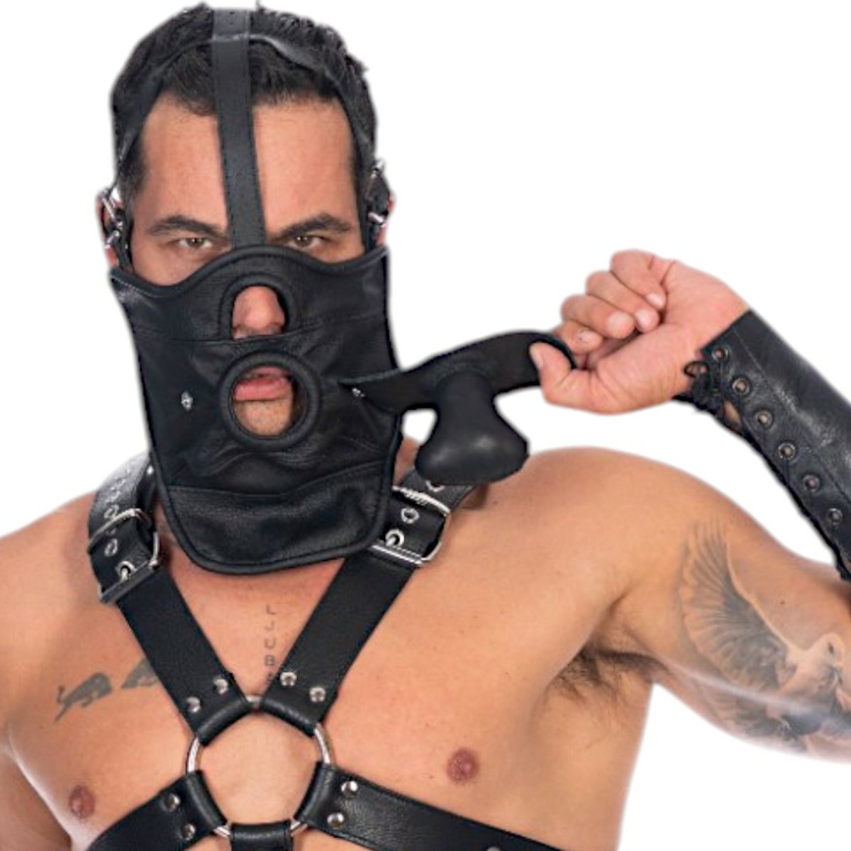 Leather Mask W/ Mouth Gag