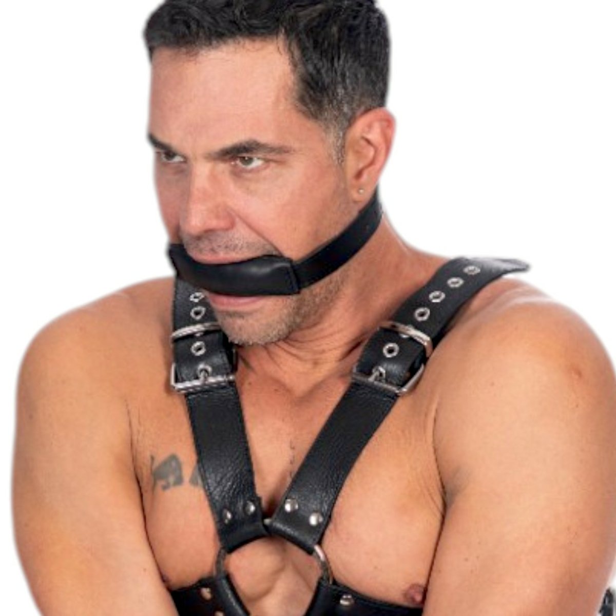 Black Leather Banana Shaped Gag
