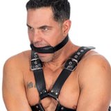 Black Leather Banana Shaped Gag