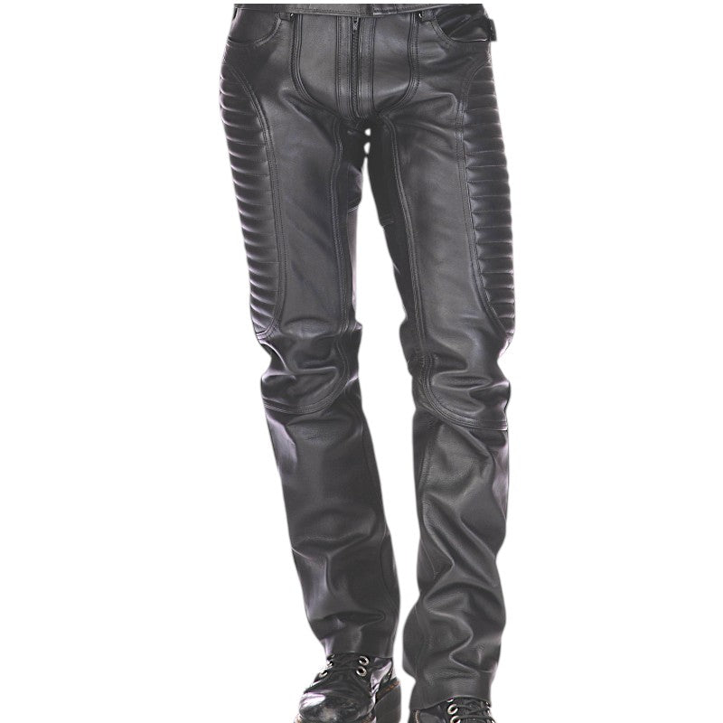 Liberation-X Leather Biker Jeans