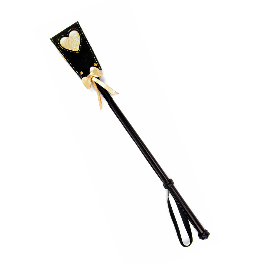Bow & Heart Crop Black Gold