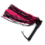 Large Soft Leather Flogger Black & Red