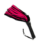 Small Leather Flogger  Black / Pink