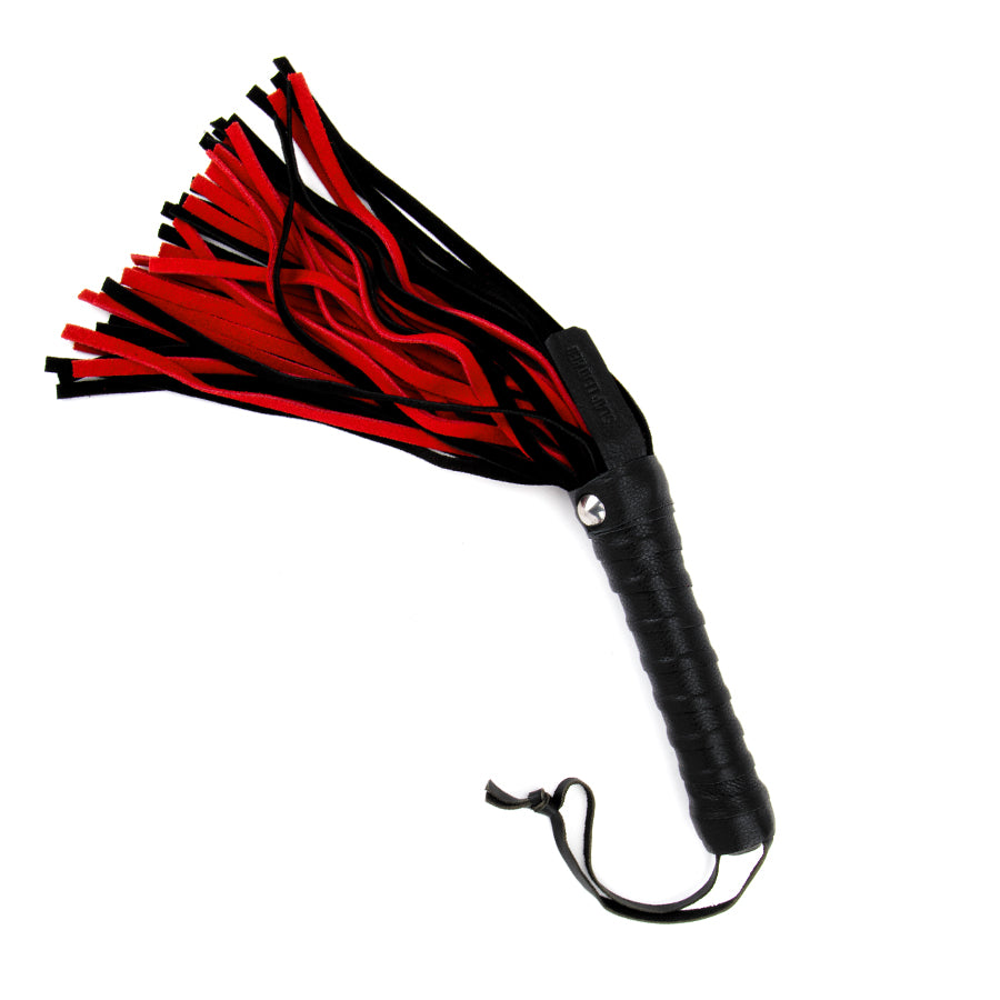 Small Leather Flogger Black/Red