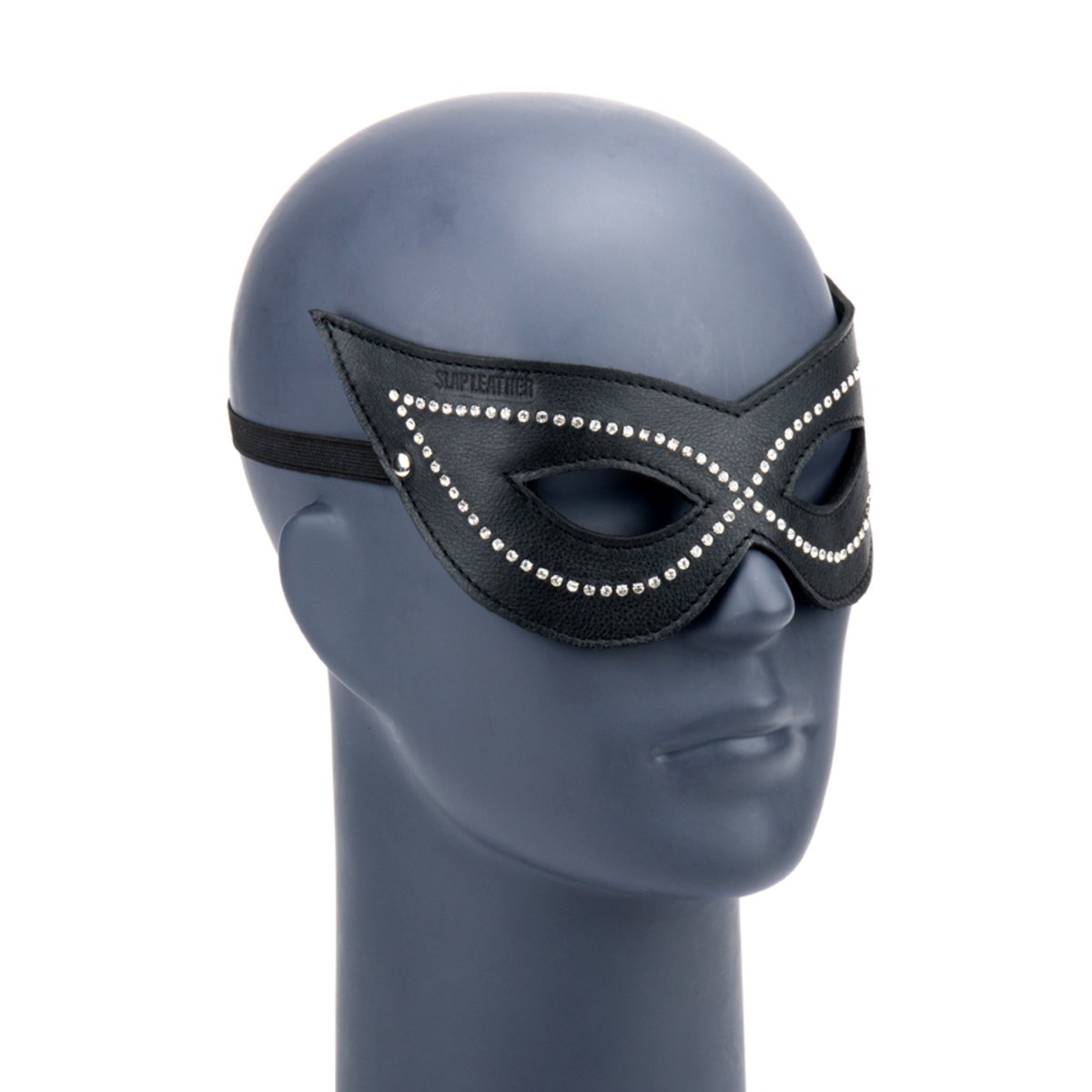 Harlequin Mask With Diamante Suede Lined