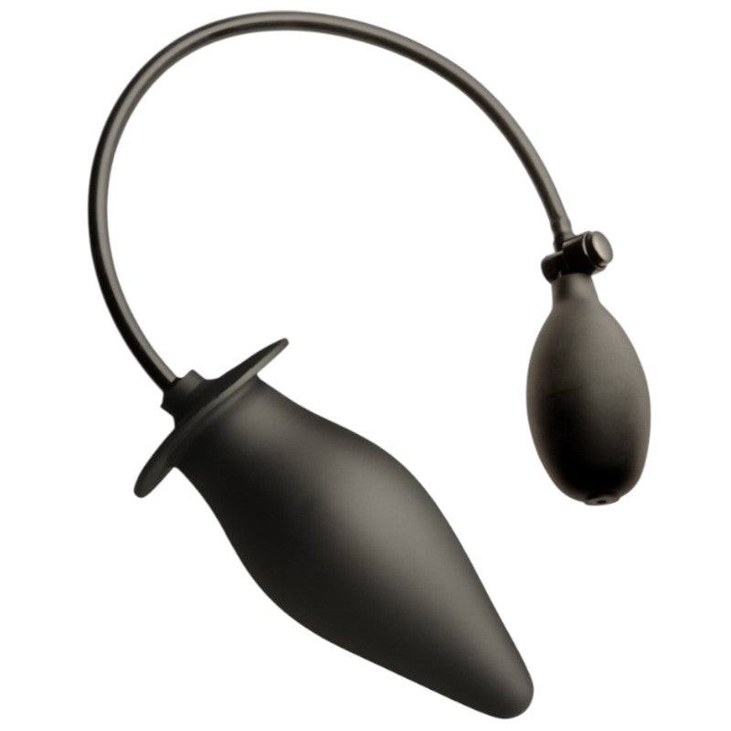 Butt Plug - Medium Inflatable Black  Butt Plug