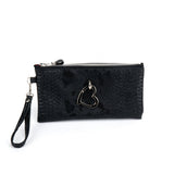 Clutch Bag W/ Heart In Snake
