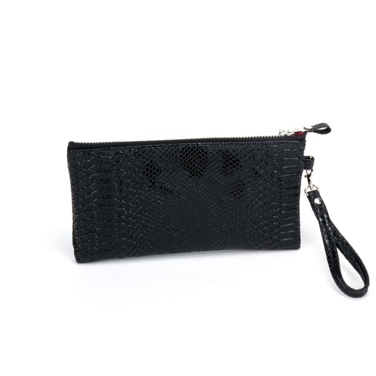 Clutch Bag W/ Heart In Snake