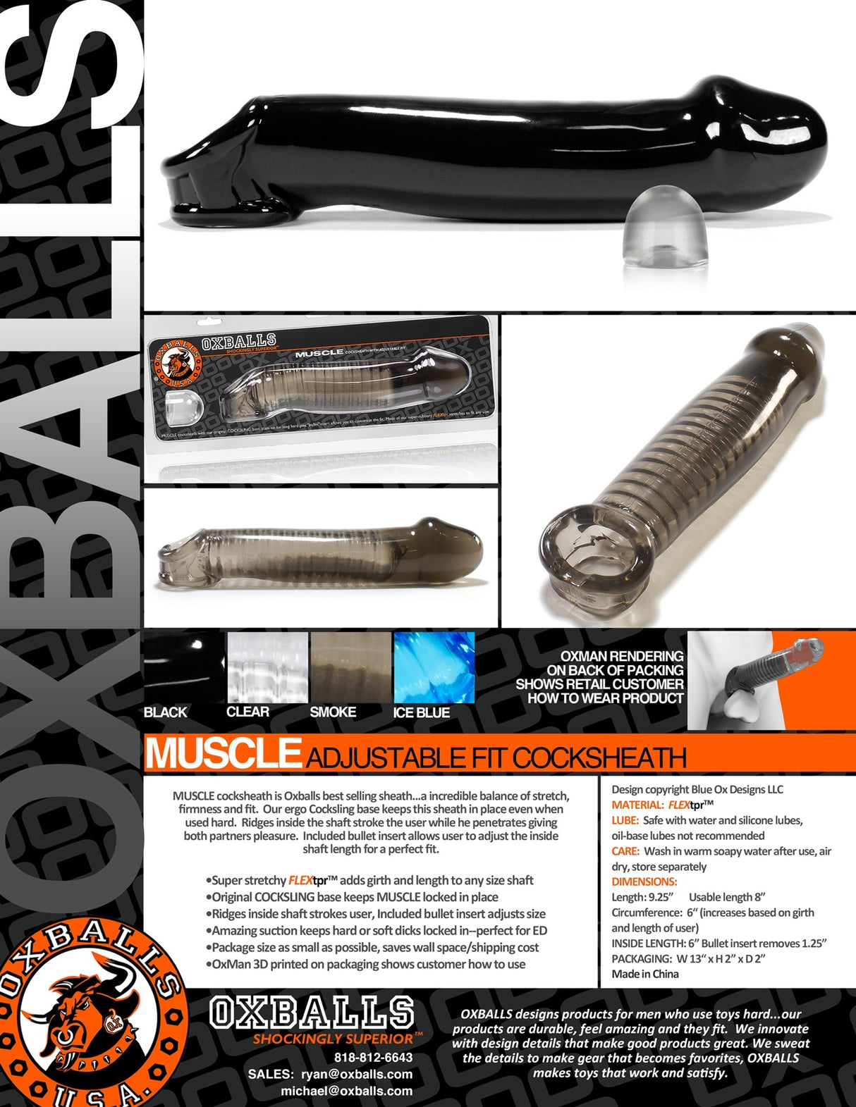 Oxballs-Cock Sheath - Muscle Clear