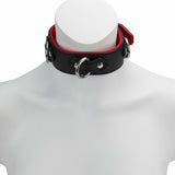 40mm Collar 3x D-Ring Padded & Red Leather Lined M/L