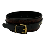 Wing collar in Brown Croc and Black M/L