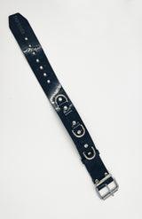 50mm De Luxe Leather Collar W/ 3 D-Ring-Unlined Raw (M2O)
