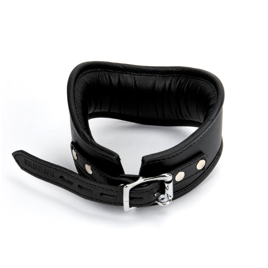 Curved D-Ring Collar M/L Padded & Black Leather Lined